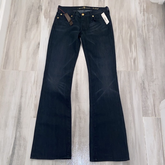 7 For All Mankind Bootcut, Midnight Blue & Made in the USA, 27x33, NWT $186 MSRP - Picture 10 of 12